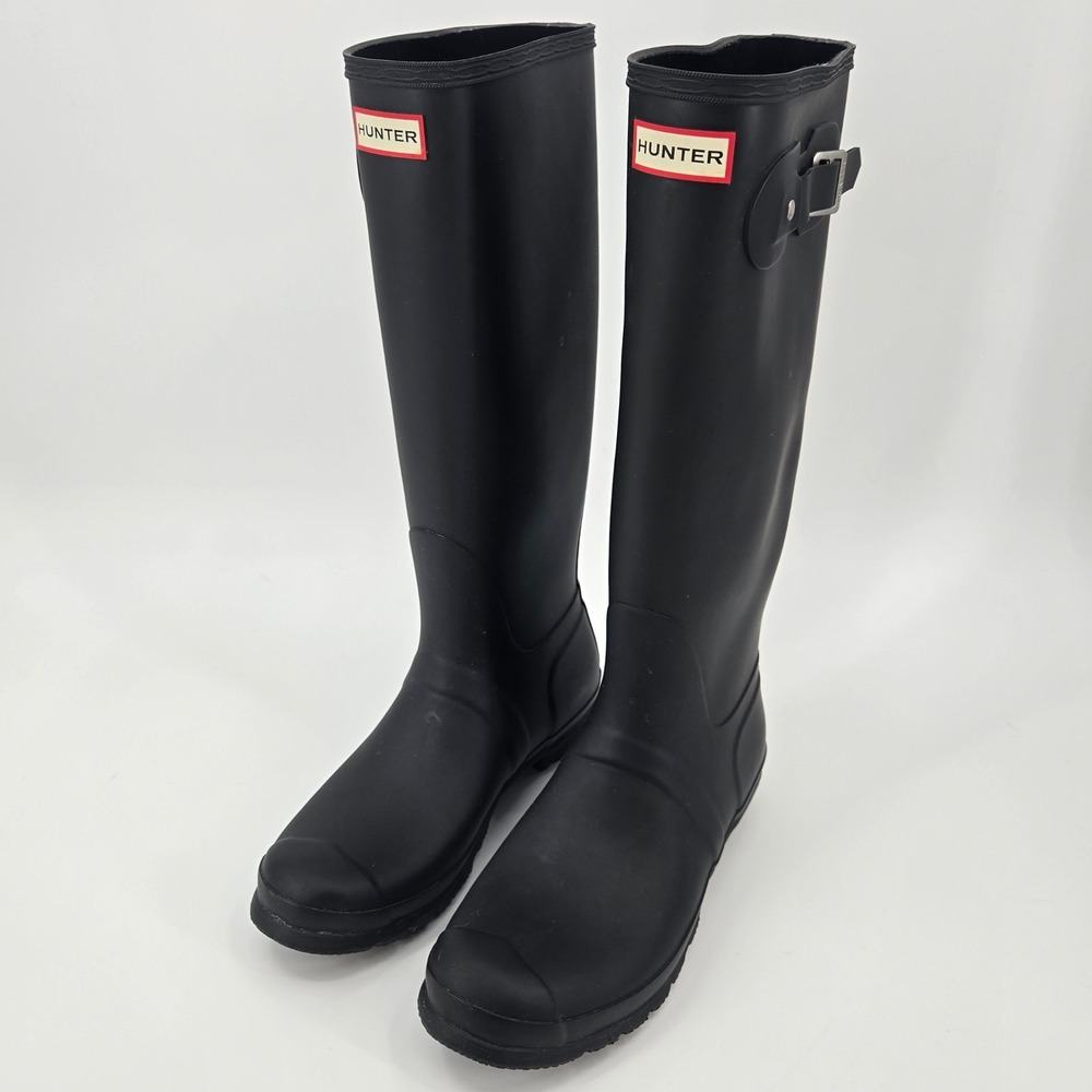 Hunter Original Tall Rain Boots Women's US 10 Black Matte Waterproof WFT1000RMA
